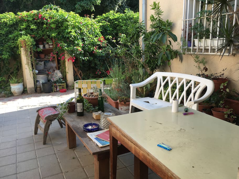 outside shared sitting area