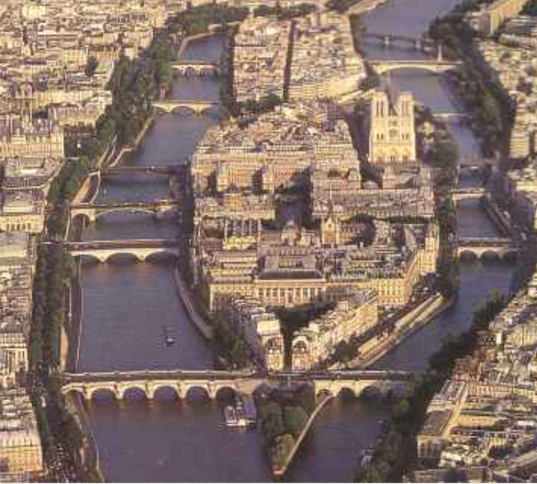 île de la Cité - Cité island on which the flat is located