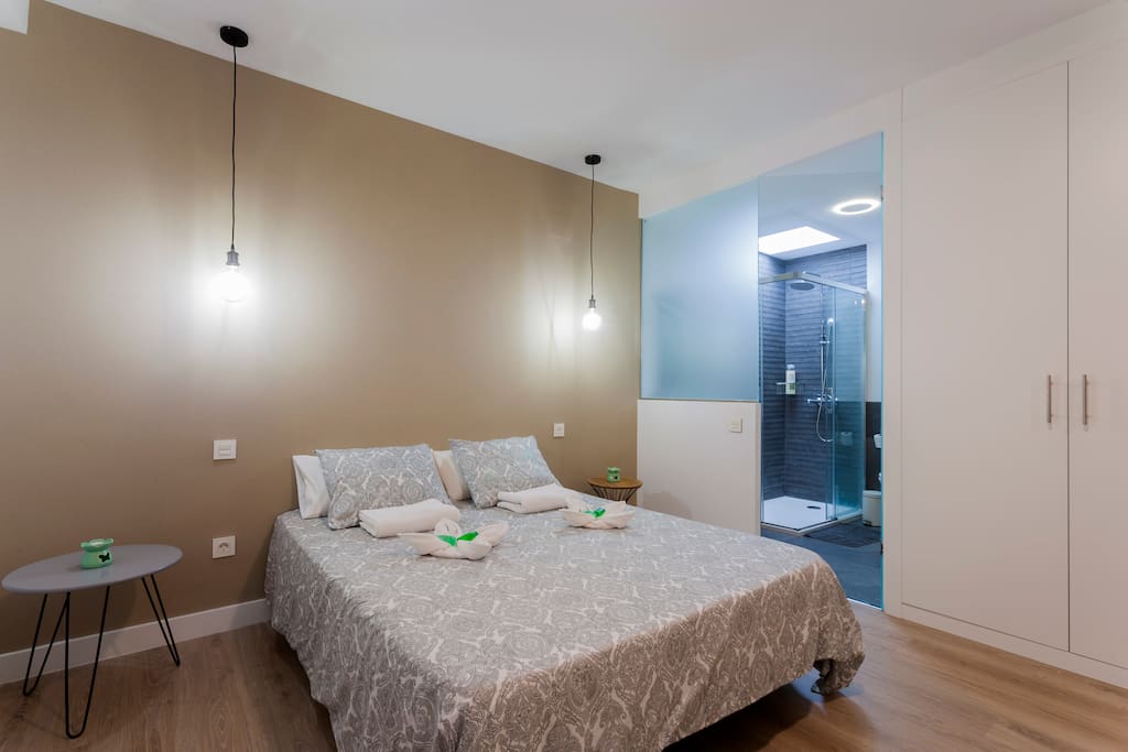 Very cozy bedroom with double bed to enjoy the rest in a romantic environment