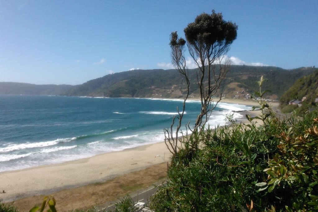 Playa de Pucatrihue vista desde la casa