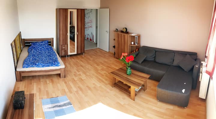 Studio je zapravo prilično prostran i ima odlično svjetlo. 