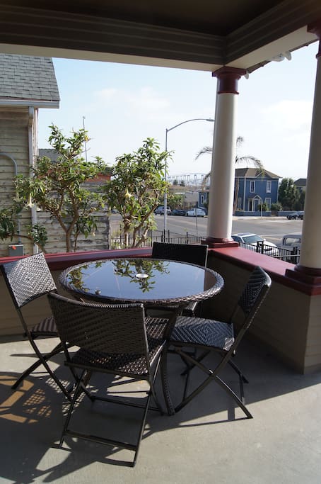 Enjoy a Morning Coffee with Views of the Bay and Coronado Island.