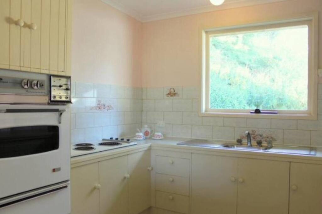 fully equipped kitchen.