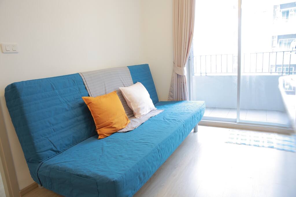 Living room with sofa bed (can be fold to become bed for 2)