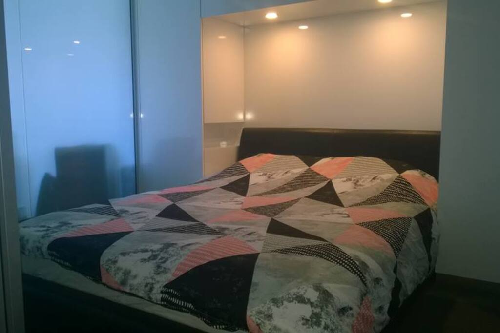 Bed is less than two years old and very comfy