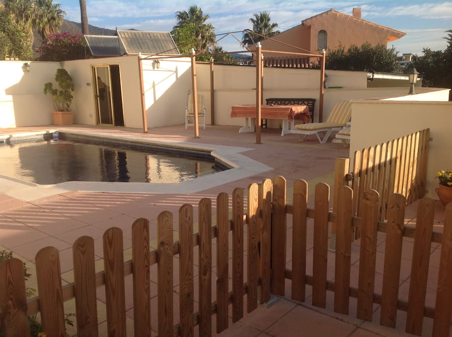 Gate pool is ideal for families with young children.