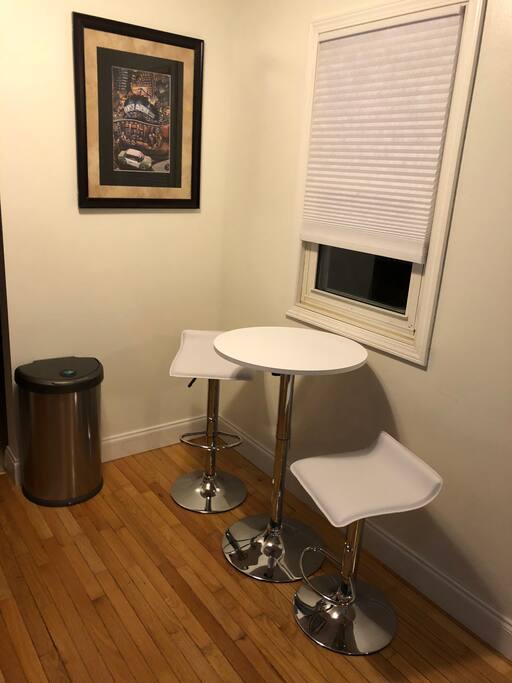 Small pub table in the dinning room area..