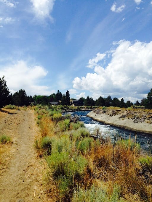 View of home from the canal loop path
