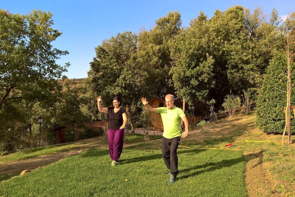 Welcome to Godiola where outdoor life is an exceptional and unusual surprise, try Tai chi in the early morning sun!