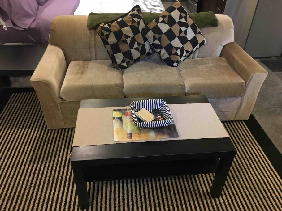 Comfy sitting area.