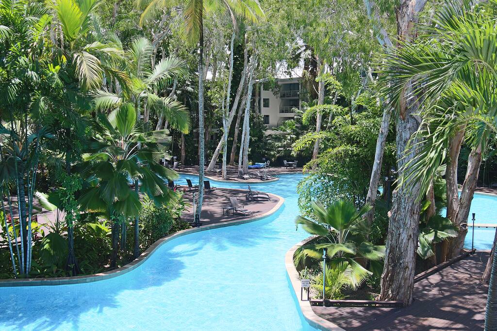 Views of the freeform lagoon
