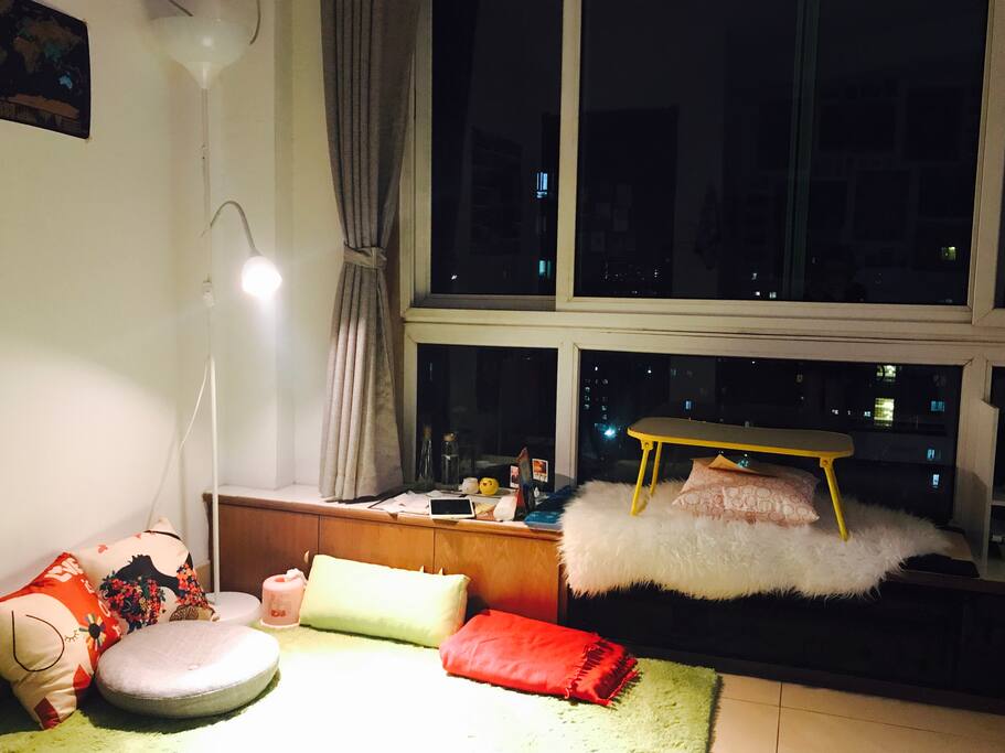 Cozy corner for relaxing.