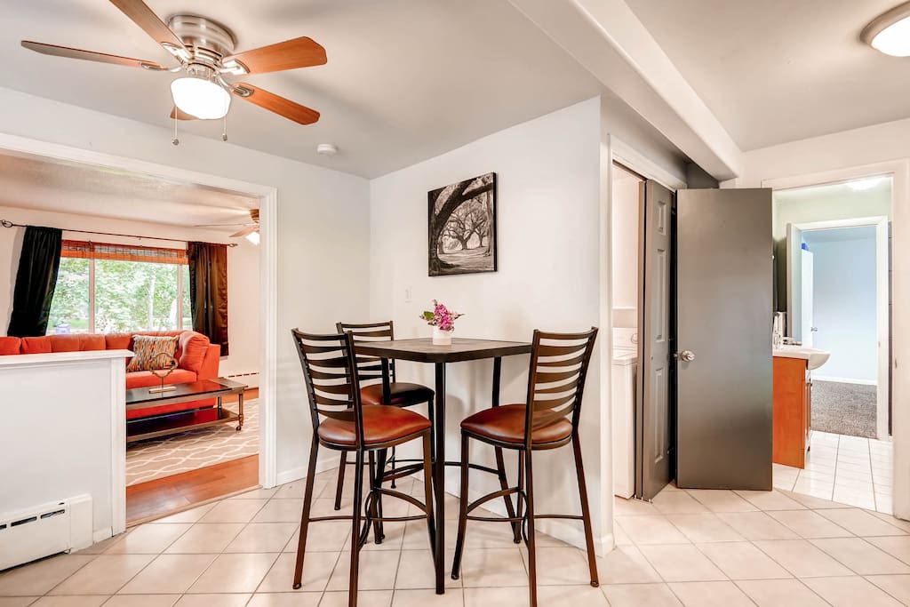 Enjoy a delicious meal in the dining area