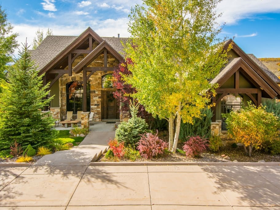 Front view of home Spring time