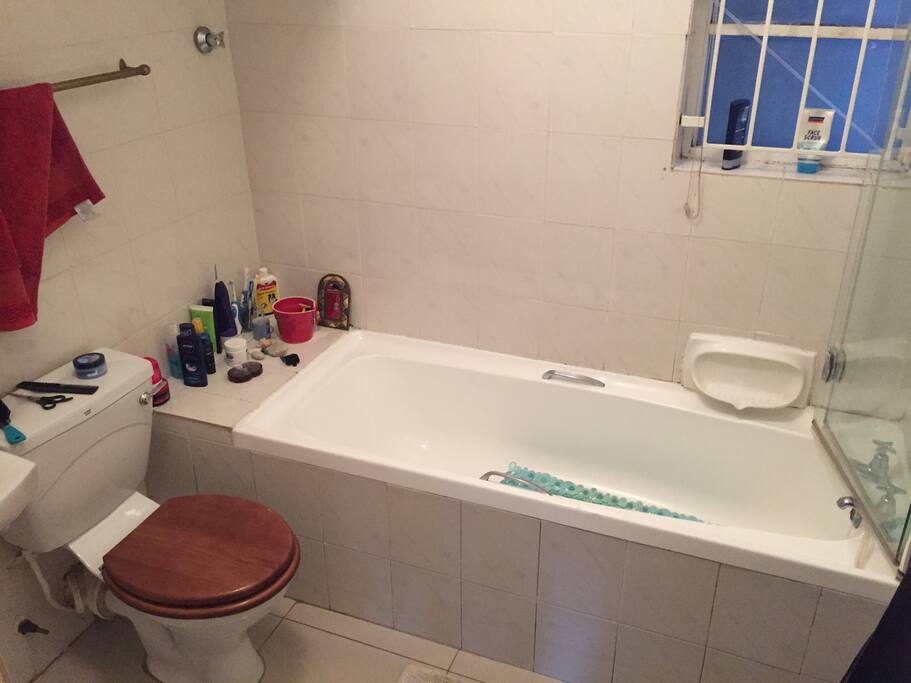 Shower and bath.