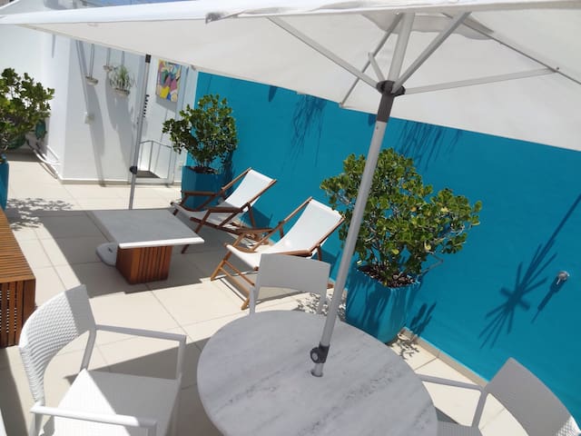 Penthouse & Private Airy and Quiet Terrace