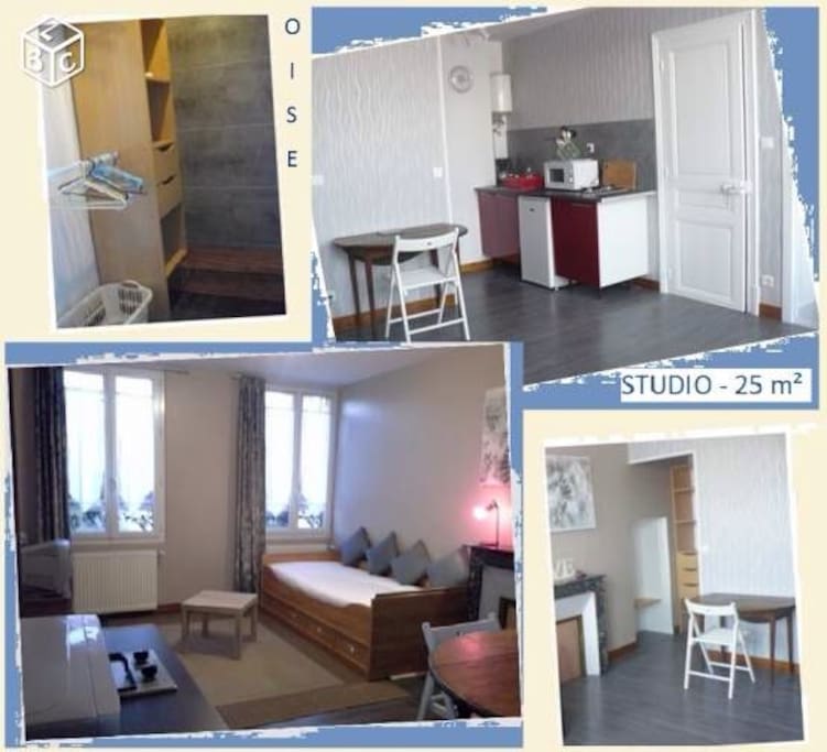Studio avec dressing et douche et toilette