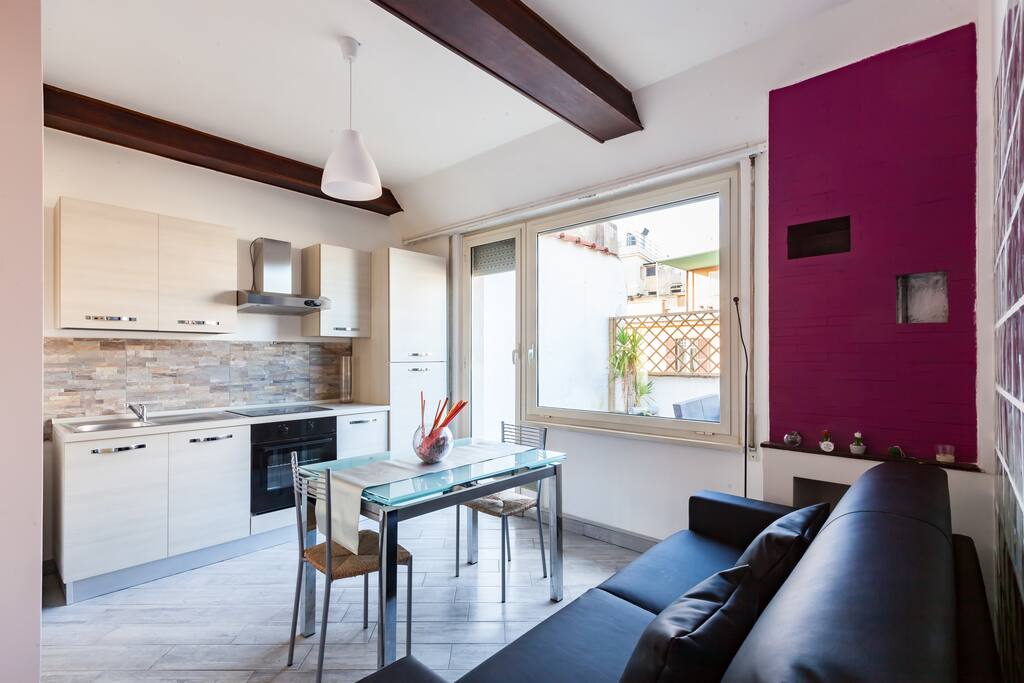 Kitchen and living room