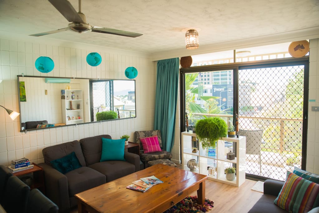 Cosy & funky lounge room connected to kitchen - put up your feet and relax!