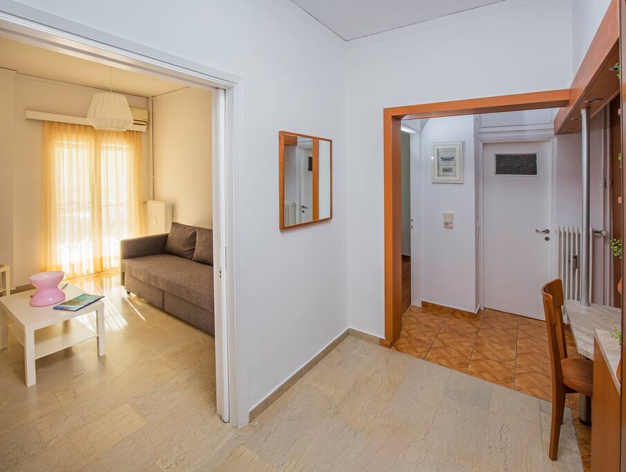 Entering our cozy apartment...