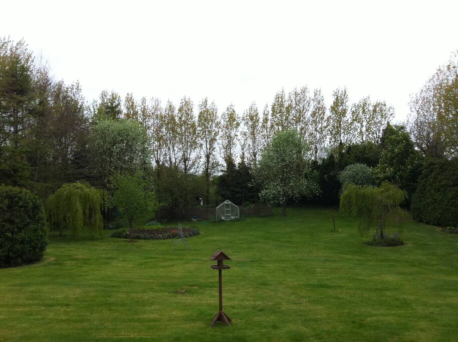 When there is nice weather the garden can be a nice place for a stroll with a nice hidden bench to sit and relax or read a book.