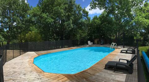 villa with private, heated & secure pool.