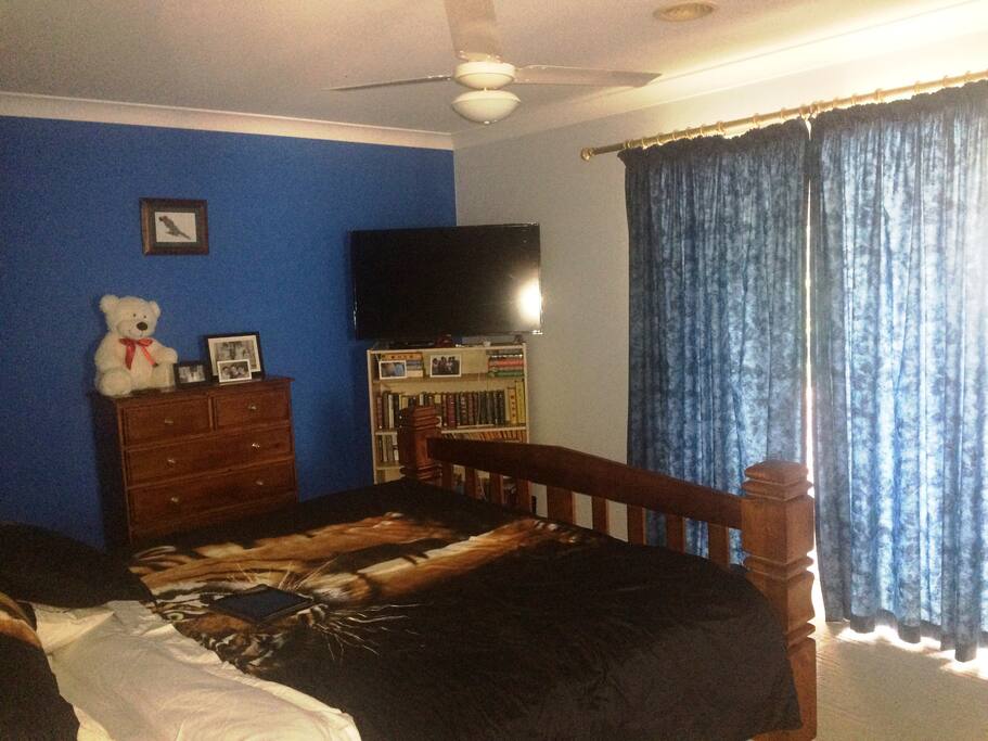 Main bedroom with television.