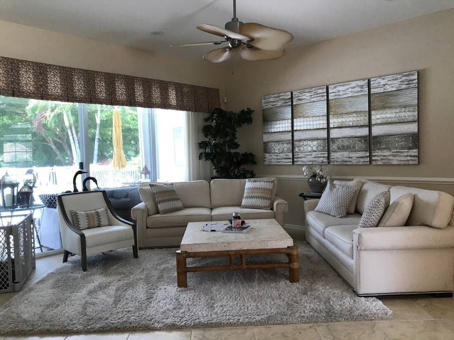 Living room with 42 inch flat screen
