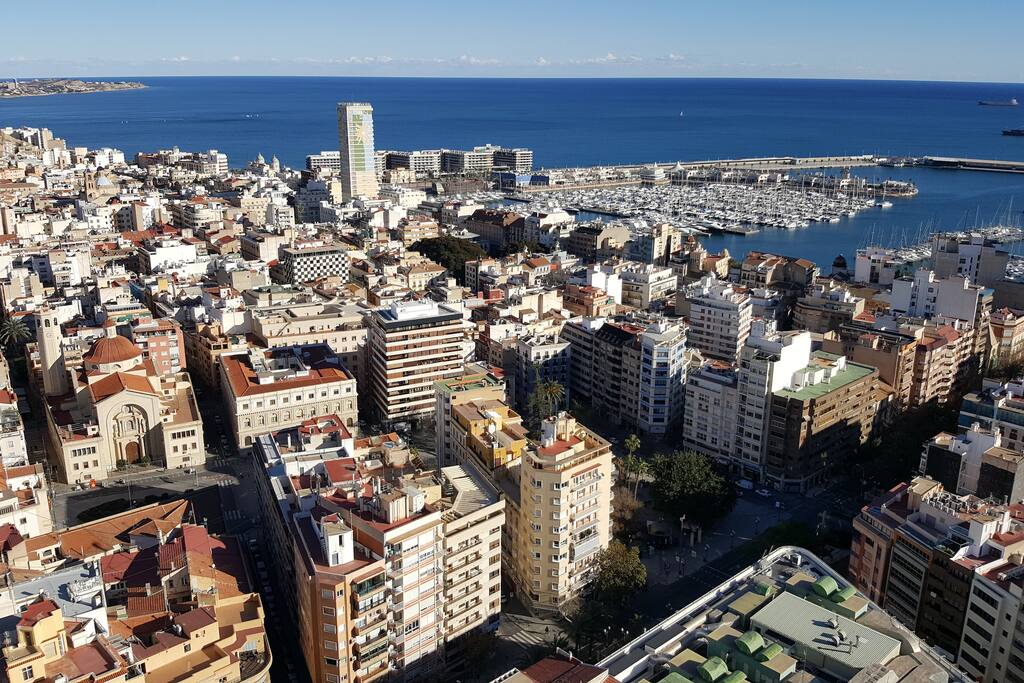 City view from the balcony