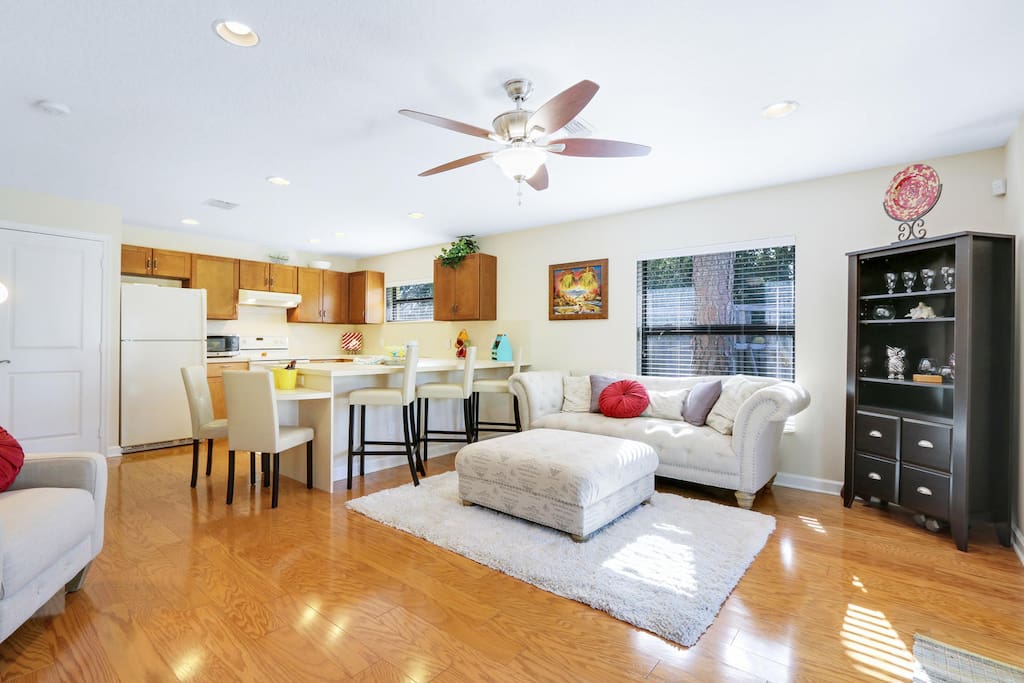 Solid wood floors.