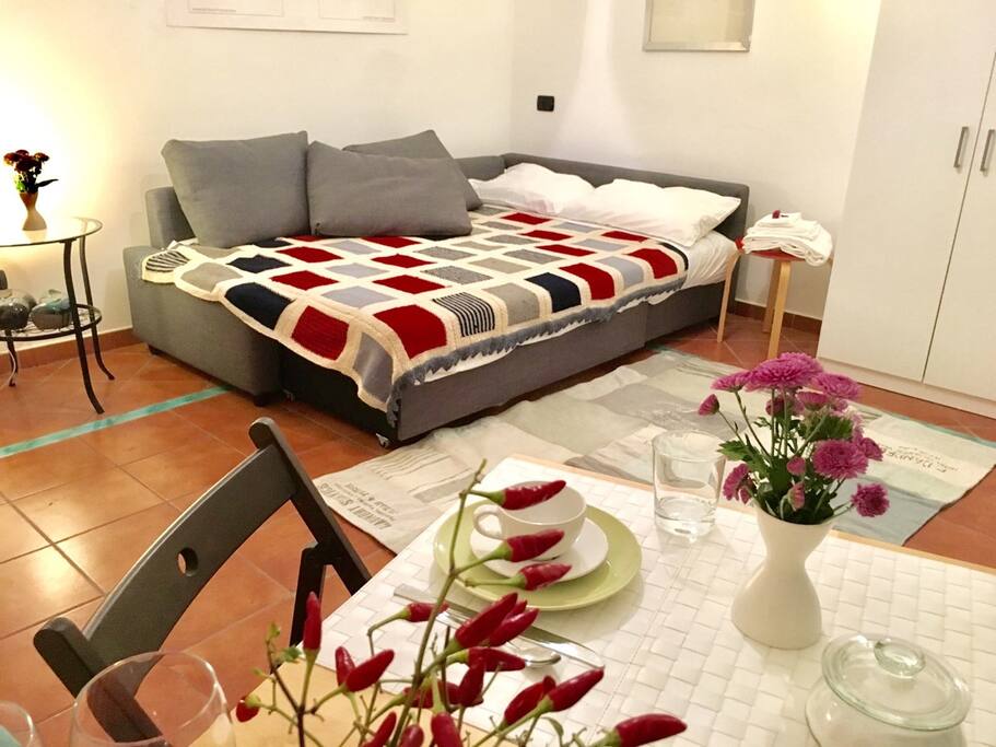 Comodo divano letto matrimoniale