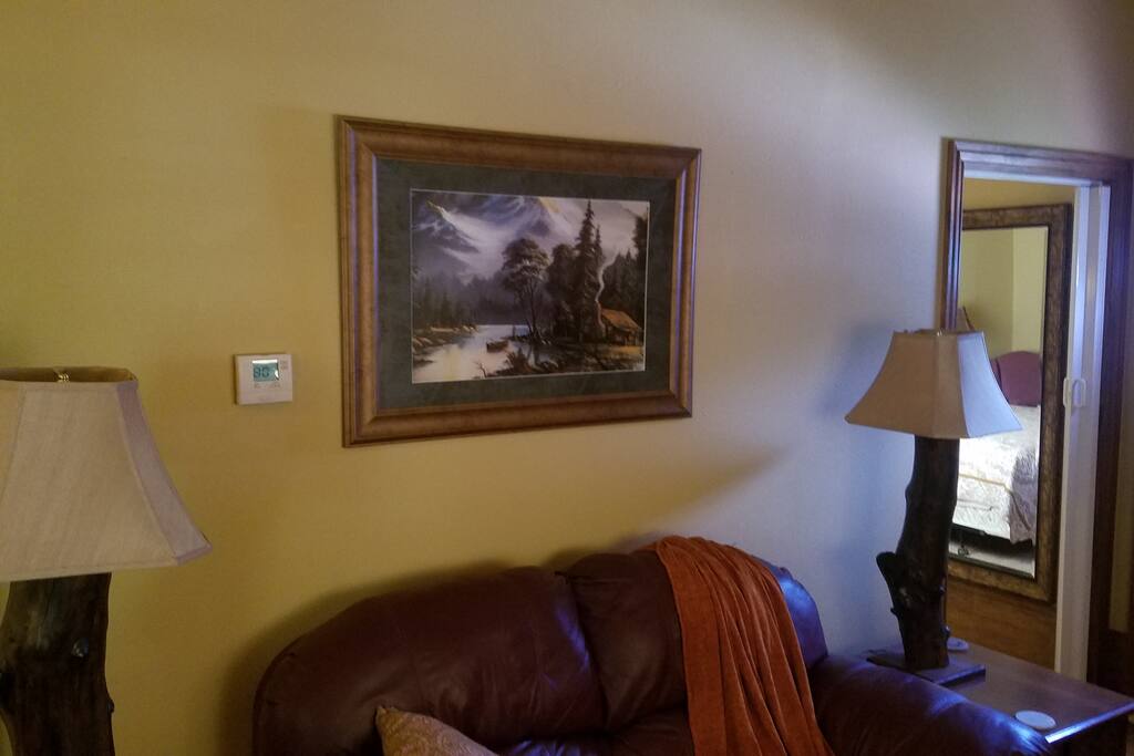 picture of our living room 2 loveseat couches and a recliner all are lazy boy products