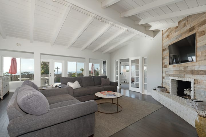 The family room has everything you'll need to stay entertained, from board games, to flat screen TV and a beautiful fireplace