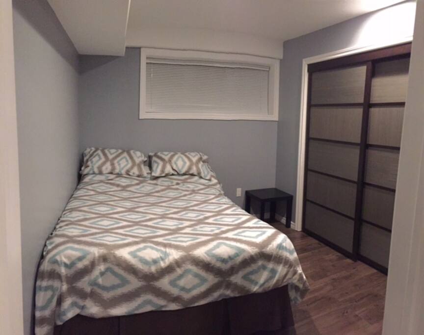 Queen Bed and closet