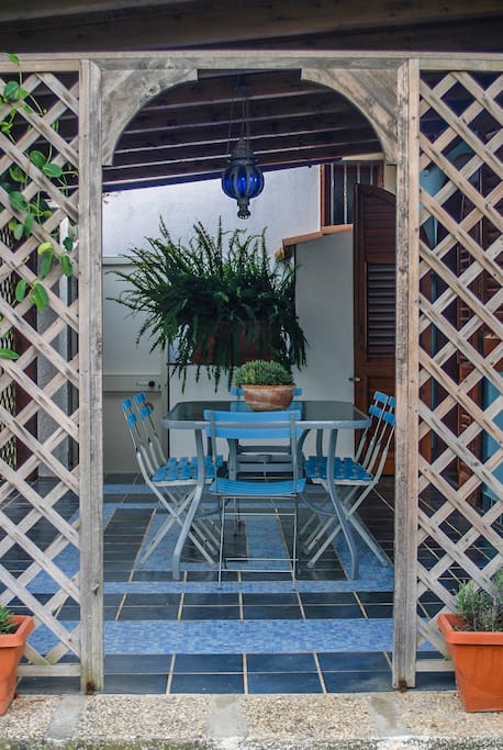 La terrazza.
The terrace off the kitchen.