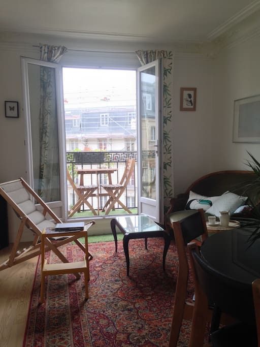 The living room opens on the balcony.