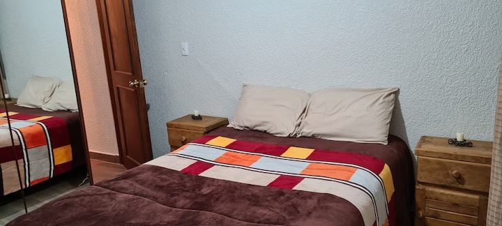 Master bedroom.-  Double bed, closet, dresser and two bureaus