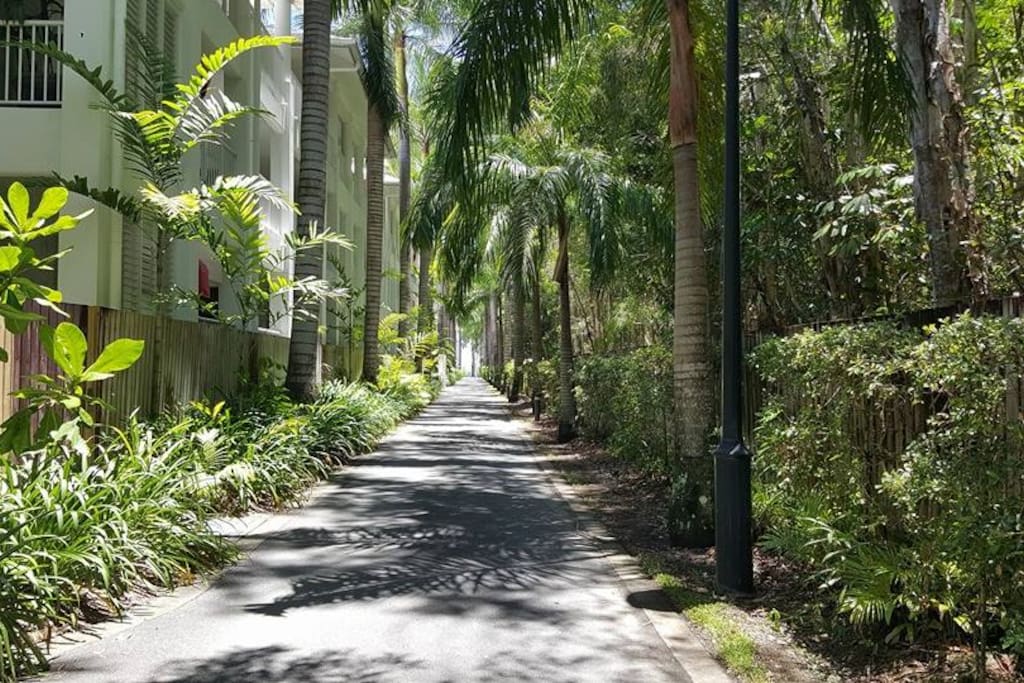 The apartment is surrounded by beautiful tropical gardens