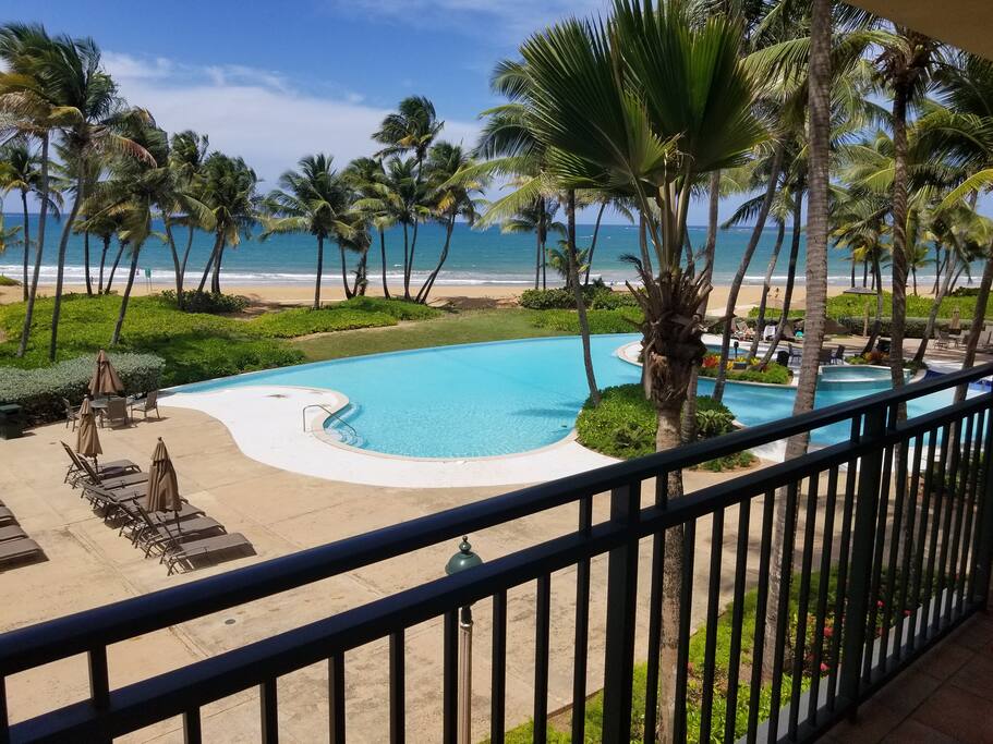 View from one of two balconies in the Villa.