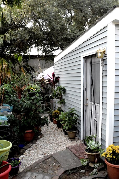 Garden and cottage entrance