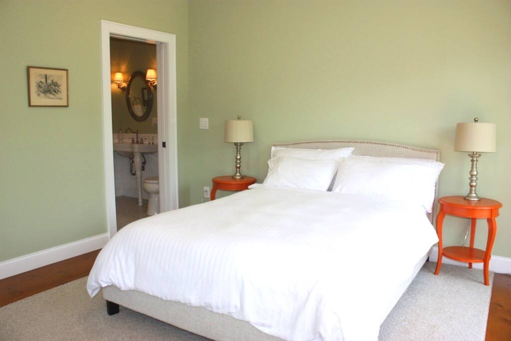 Cotton, all white linens are provided.