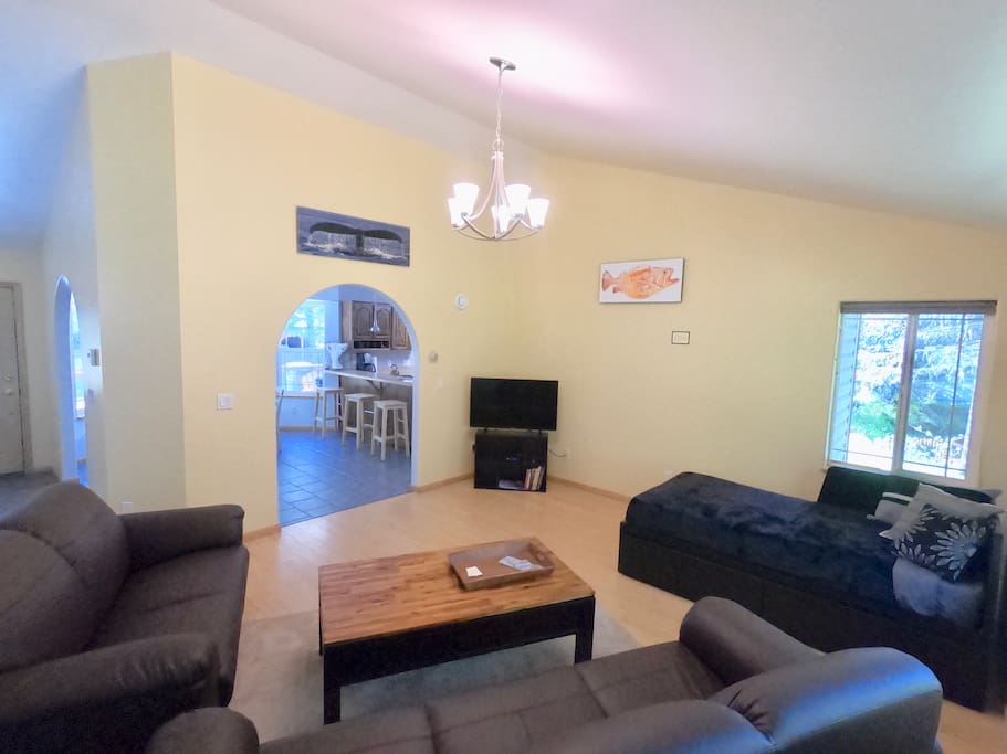 Talented local artists' work adorns the house.