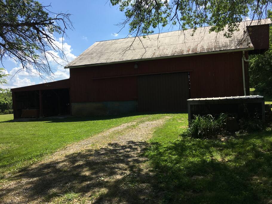 Barn next to cabin