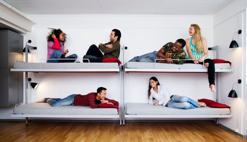 Dormbeds in shared dormitory
