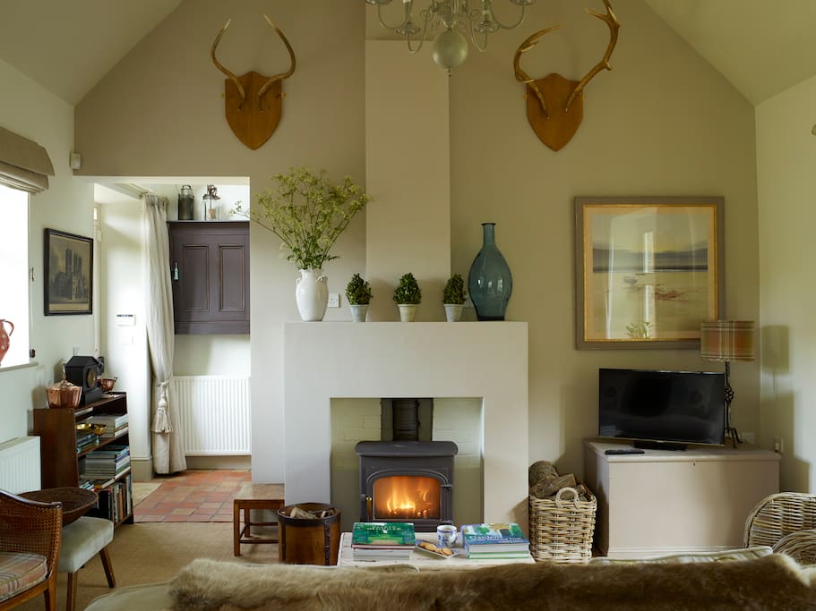 Woodburner in sitting room