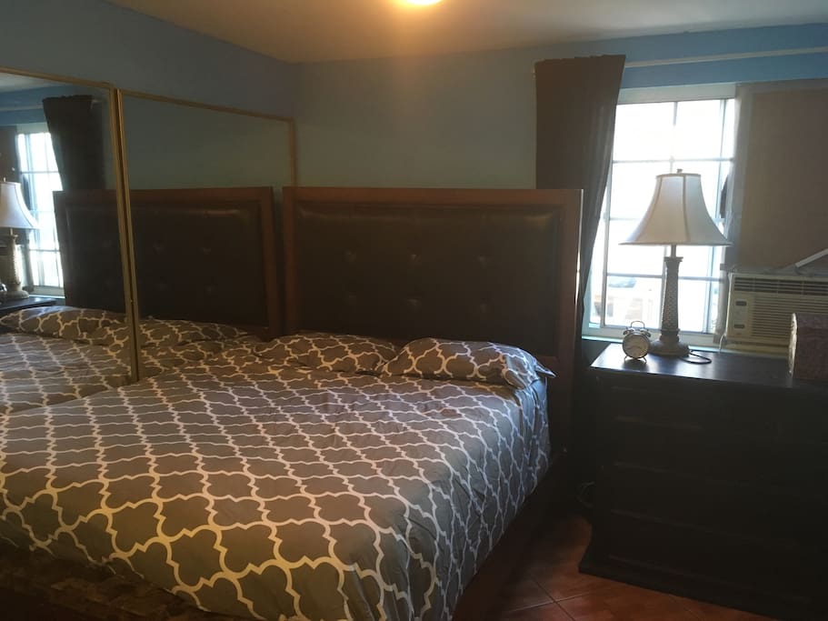 The bedroom.