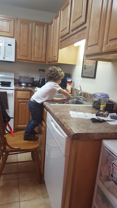 The kitchen.