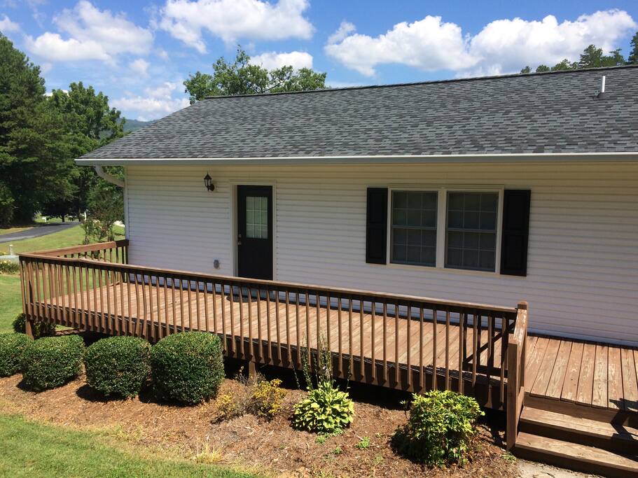 Deck and private entrance