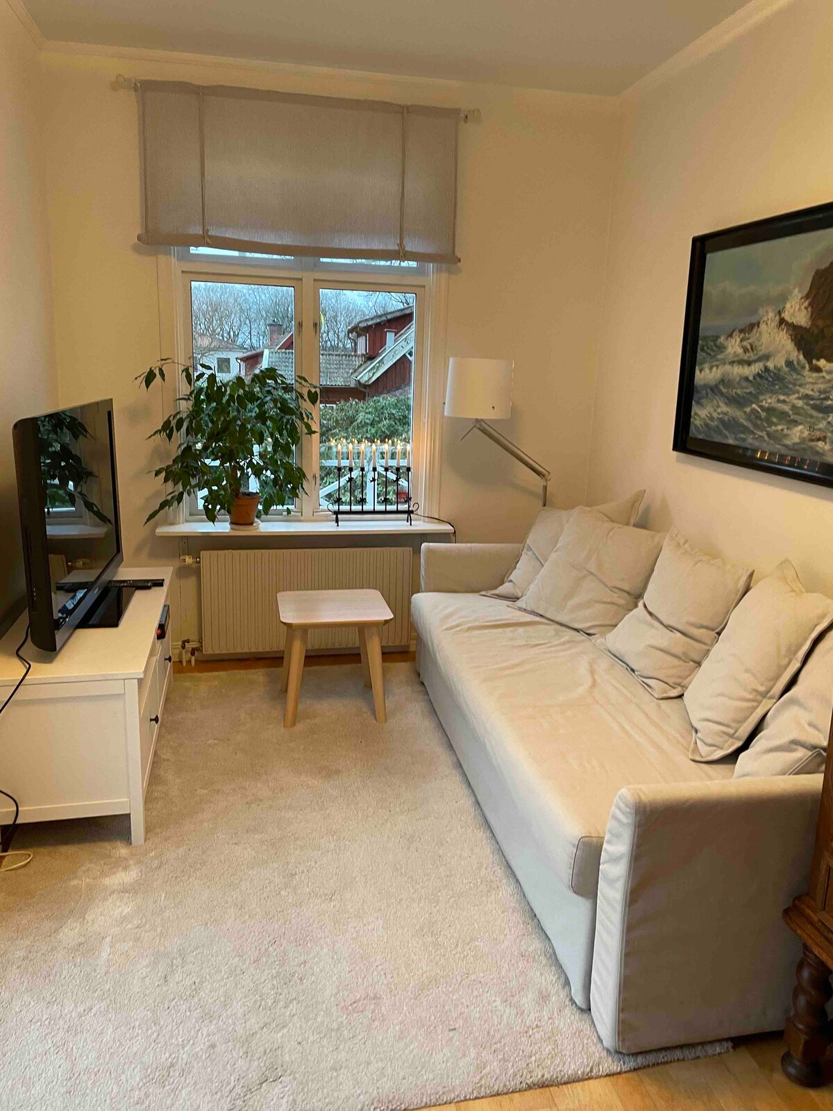 客房，这里有一张可供2人使用的沙发床。 