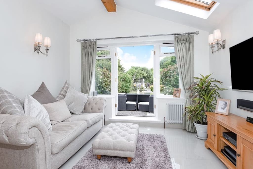 Living area leading onto back garden
